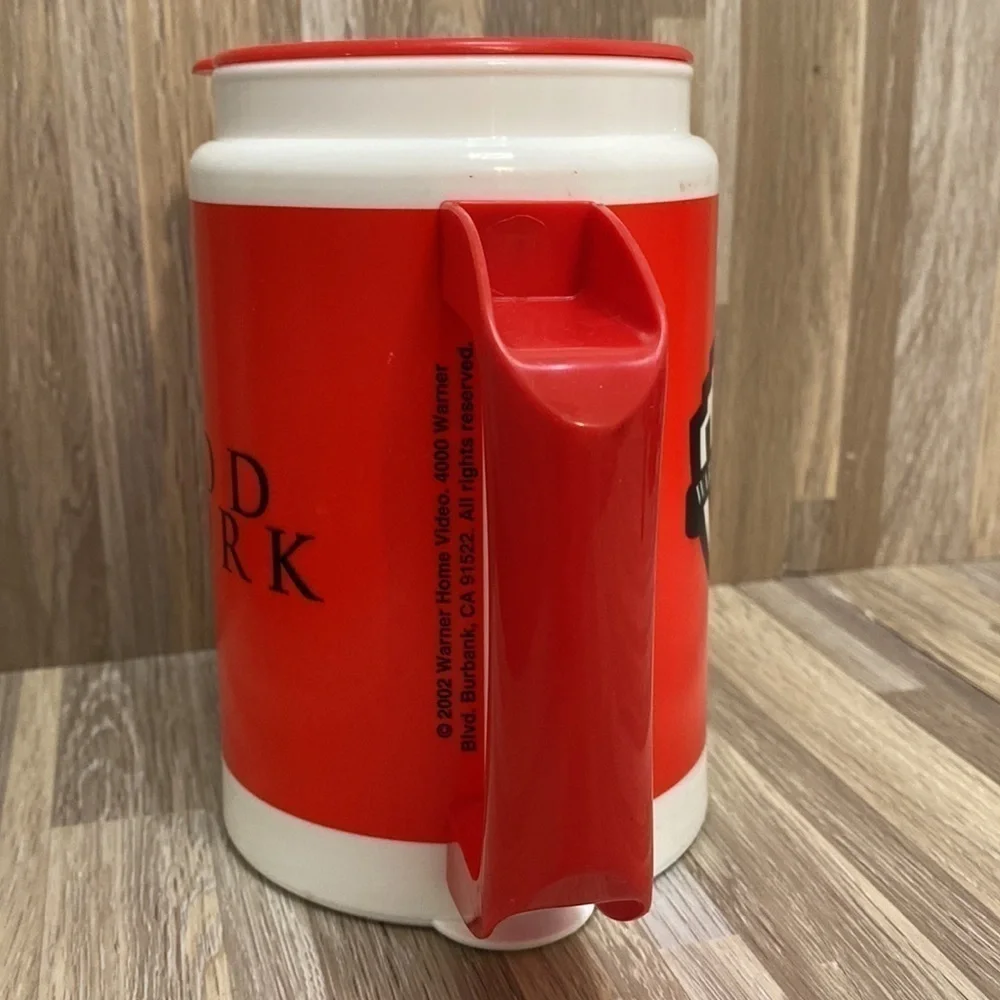 Coffee hot cold tumbler travel mug Warner Bros vintage trucker mug on the go euc - Picture 6 of 10